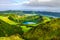 View from Miradouro Boca do Inferno to Sete Citades, Azores, Portugal