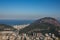 View from Mirante Dona Marta in the daytime overlooking the city and mountains of Rio de Janeiro in Brazil, South America