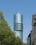 View of modern building on blue sky in bochum Germany