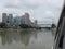 View of modern buildings and the Mandaluyong Boni and Guadalupe bridges along the Pasig river, Manila, Philippines