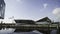 View of the modern Crystal building, home to the world's largest exhibition focused on urban sustainability and