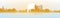 View of the modern daytime city. The brightening light of the sun. Sunrise, dawn. Horizon lines. Vector illustration in
