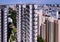 View of modern public residential housing by Singapore government in Queenstown neighbourhood. HDB development, skyscrapers