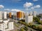 View of modern residential areas on the outskirts of Moscow