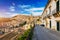 View of Modica, Sicily, Italy. Modica (Ragusa Province), view of the baroque town. Sicily, Italy. Ancient city Modica from above,