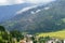 View of Moena, in the Dolomites, at summer