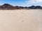 View of Mojave Desert panorama, an arid rain-shadow desert and the driest desert in North America, California, United States of