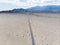 View of Mojave Desert panorama, an arid rain-shadow desert and the driest desert in North America, California, United States of