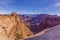 View on Moki Dugway close to Moument Valley in Utah in winter