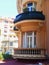 View in Monaco, building with round balconies