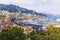 View of Monaco`s harbour and coastline from the Palais Square