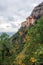 View of the Monastery to Santa Cova. Montserrat. Spain.
