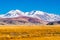 View of Mongolian Village at the valley of beautiful mountain