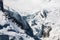 View of Mont Blanc mountain range from Aiguille Du Midi in Chamonix - landscape orientation