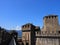 View of Montebello castle in Bellinzona city in Switzerland