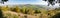 View of the Montefeltro hills from the small village of Belvedere Fogliense in the Marche region of Italy