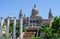 View of Montjuic, with the CalatravaÂ´s, tower and Museo Nacional de Arte de Catalunya