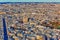 View from the Montparnasse tower on Paris in early spring