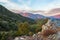 View on Montseny massif from rocky outpost