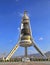 View on the Monument Neutrality Arch from park. Ashkhabad. Turkmenistan