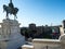 View from the Monument to King Vittorio Emanuele 2 in The Piazza Venezia in Rome