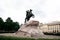 View of monument of Tsar Peter the first - The Bronze Horseman