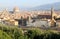 View at monuments of Florence, Italy