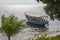 View on moored boat near the coastline