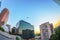 View at morning light of Rosslyn skyscrapers