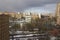 View on Moscow modern houses roofs