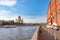 View on the Moscow river, Prechistenskaya and Bersenevskaya embankments, Cathedral of Christ the Savior