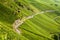 View on Moselle vineyards in Germany Piesport