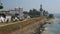 View of the mosque and lighthouse in the old city. Galle, Sri Lanka