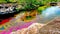 View of the most beautiful river in the world, Canio Cristales, a pearl of nature in tropical Colombia