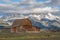 View of a Moulton barn at Mormon Row near Jackson Wyoming on October 1, 2013