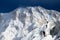 View of Mount Annapurna with group of climbers