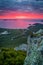 View from Mount Bishop in Wilsons prom at sunset