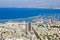 View from Mount Carmel to port and Haifa in Israel