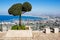 View from Mount Carmel to port and Haifa in Israel