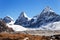 View of mount Cholo, Kangchung peak and Nirekha peak