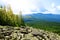 View on the mount Grosser Arber in the Bayerische wald from mountain Svaroh.