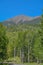 The view of Mount Humphreys and its Agassiz Peak. One of the San Francisco Peaks in the Arizona Pine Forest. Near Flagstaff, Cocon