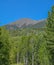 The view of Mount Humphreys and its Agassiz Peak. One of the San Francisco Peaks in the Arizona Pine Forest. Near Flagstaff, Cocon