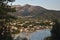 View from mount Ipsarion to the East over the golden beach