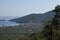 View from mount Ipsarion to the South over the golden beach