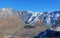 View from Mount Kazbek in Winter. Georgia