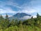 View of Mount Lawu in a sunny morning