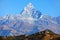 View of mount Machhapuchhre, Annapurna area, Nepal himalayas mountains