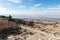 View from Mount Nebo on the Jordanian landscape and Dead Sea near the city of Madaba in Jordan