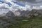 View of Mount Oronaye from the Enchiausa valley in the upper Maira valley, Cottian Alps, Italy